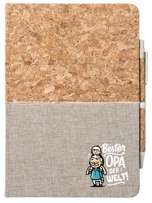Produktbild von Huuraa Notizbuch A5 Bester Opa der Welt 80 Blatt inkl. Kugelschreiber Tagebuch Geschenkidee