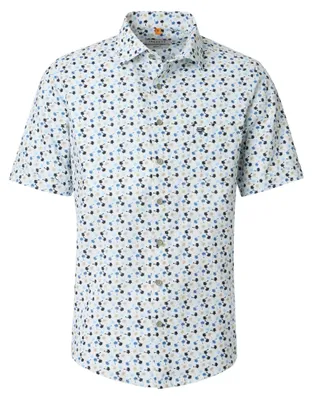 Produktbild von Redmond - Casual Fit - Herren Freizeithemd Kurzarm (261170999), Größe:M, Farbe:Blau(100)