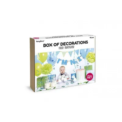 Produktbild von Partydeko Set - I'm No. 1 - Blau - 40-teilig