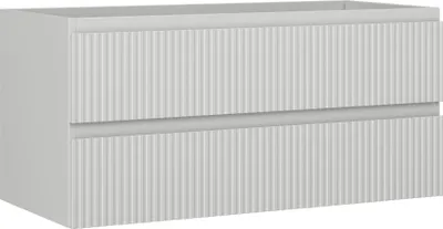 Produktbild von Mexen Rivel Badezimmerschrank für Waschtisch 100 cm, 2 Schubladen, geriffelt, graumatt - 91A20-10047-2-BFF62