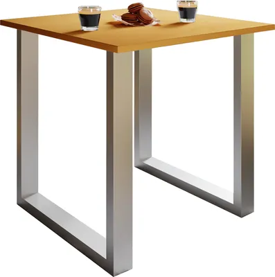 Image de Table à manger en bois premium | H. 76 x L. 80 x D. 50 cm | Table à manger de cuisine Xona U