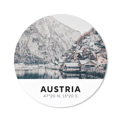 Produktbild von MuchoWow® Mauspad Mousepad Österreich - See - Häuser 40x40 cm - Mousepads - Maus Mat - Pad - Mausunterlage - Schreibtisch Accessoires