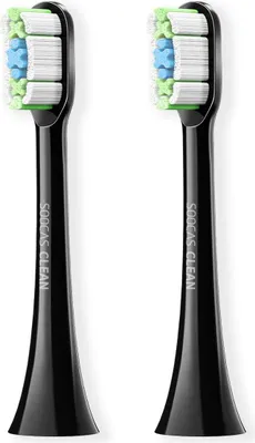 Produktbild von SOOCAS Standard Zahnbrstenkpfe Fr alle Soocas Modelle Fr Erwachsene, Anzahl der enthaltenen Brstenkpfe 2, Schwarz