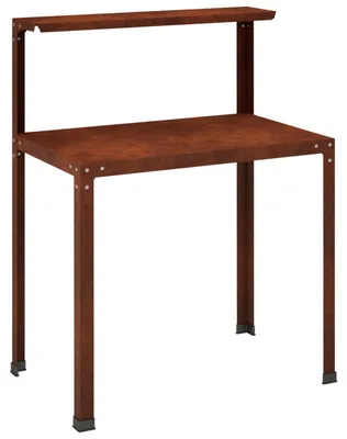 Image de Table de culture 100 x 50 x 104 cm. Acier résistant aux intempéries, finition aspect rouille