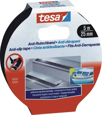 Produktbild von Tesa - Anti -Slip E 5mx25mm schwarz | Stück A 1 Roll 6 Stück