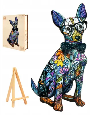 Produktbild von Pasjo24 Holzpuzzle Hund 280 Teile in Holzbox