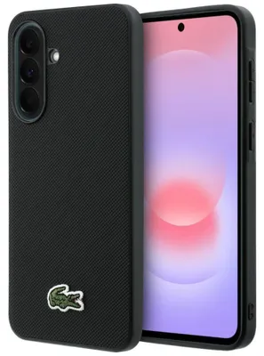 Obrázek produktu pro Pouzdro Lacoste pro Galaxy A37 z umělé kůže Petit Pique, černé, s logem krokodýla