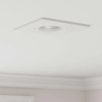Imagen del producto de Lámparas empotradas, 24 unidades, cuadradas, con casquillo GU10, color blanco, de 91x91 mm, marca Lumarko