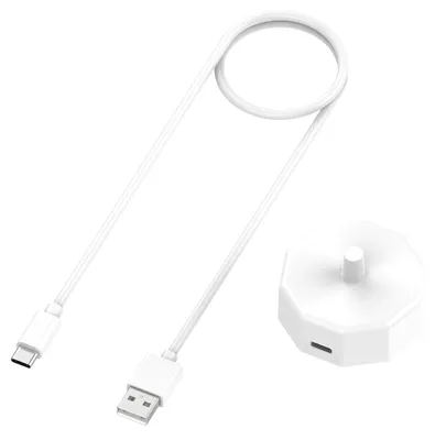 Obrázek produktu pro Pro Braun Oral B USB-C Port 1 metr nabíjecího kabelu + nabíjecí stanice Bílá