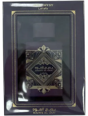 Produktbild von Lattafa Badee Al Oud – Oud Amethyest, Unisex, 100 ml, Nicht nachfüllbare Flasche, Flüssiges Parfüm, Bergamotte, Rosa Pfeffer, Jasmin, Rose