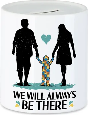 Produktbild von We Will Always Be There Spardose Vater Mutter Kind Motiv Süßes Geschenk