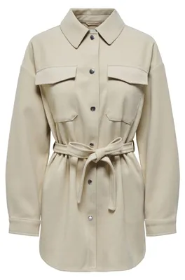 Produktbild von ONLY Women's Onlnew NEA L/S Belt Shacket CC PNT Hemdjacke, Humus, XL