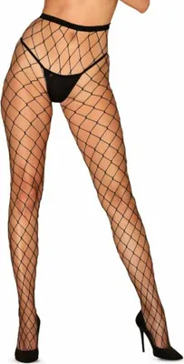 Zdjęcie produktu dla Obsessive S812 Kabaretki Rajstopy Czarny XL/XXL Wytrzymałe