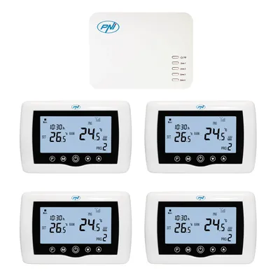 Immagine prodotto di Termostato intelligente PNI CT440 wireless, con WiFi, controllo di 4 zone via Internet