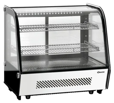 Produktbild von Bartscher DeliCool II, Merchandiser Kühlschrank, Freistehend, Schwarz, Weiß, Stahl, Schienen, 120 l