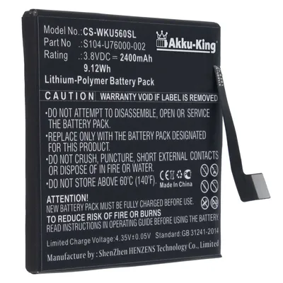 Akku fuer Wiko U Feel - 2400mAh