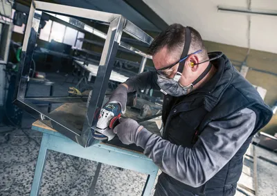 Produktbild von Bosch Fächerschleifscheibe X581 Best for Inox gewinkelt 125 mm 40 Glasgewebe 10 Stk