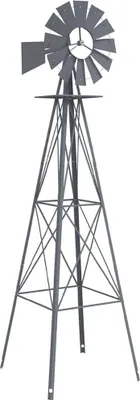 Image de vidaXL Moulin à vent Gris 84 x 68 x 245 cm Fer