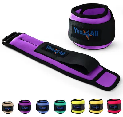 Immagine prodotto di Pesi per caviglia - Neoprene - Regolabili - Coppia - da 0,45 a 4,5 kg