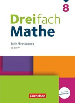 Produktbild von Dreifach Mathe 8. Schuljahr - Berlin und Brandenburg - Schulbuch mit digitalen Hilfen, Erklärfilmen und Wortvertonungen