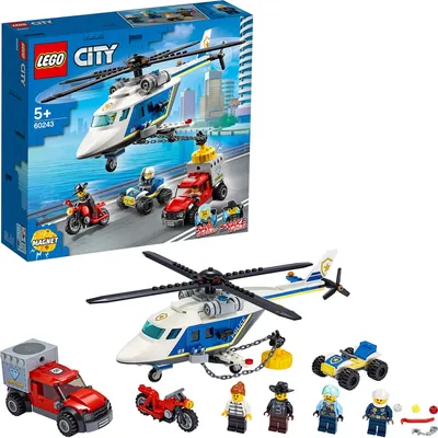 Zdjęcie produktu dla LEGO® City 60243 Verfolgungsjagd mit dem Polizeihubschrauber Bausatz
