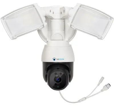 Produktbild von LUVISION LED Flutlicht PTZ WLAN Überwachungskamera mit Bewegungsverfolgung Lampe AI Auto Tracking
