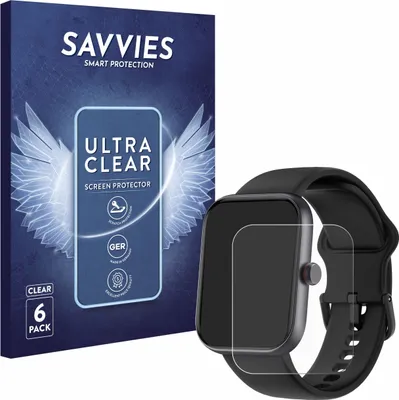 Produktbild von 6x Für Toobur IDW20 1.91" Schutzfolie Savvies Displayschutz Display Schutz Folie Klar Transparent