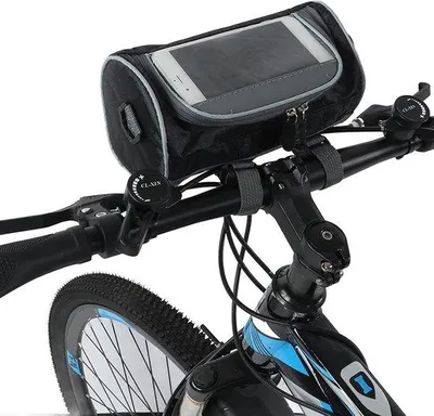 Produktbild von Wasserdichter Fahrradständerbeutel mit abnehmbarer Schulterbandtasche für Smartphone-Navigation