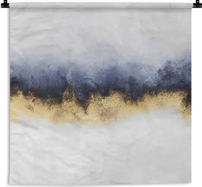 Produktbild von MuchoWow® Wandteppich Wandbehang Abstrakt - Gold - Luxus 60x60 cm Tapisserie Dekoration Wandtuch - Dekorationen - Wand Decke