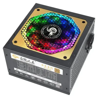 Image de Julongfengbao - Alimentation - Alimentation interne - Pour ordinateur de bureau gaming - 80Plus Gold - RGB - ATX - 850W