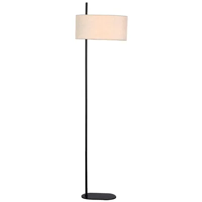 Immagine prodotto di Lampada da terra scandinava nera con paralume beige per soggiorno camera da letto 1xE27 40W NARMIN Rabalux