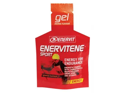 Produktbild von Enervit Energiegel Orange 25 ml für Ausdauersport, magenfreundlich, mit allmählicher Energiefreisetzung