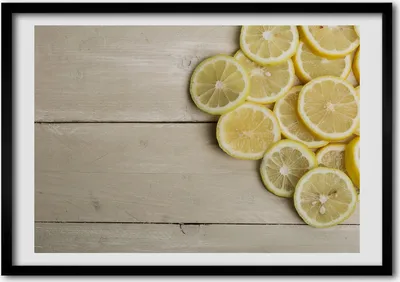 Produktbild von Bild - Bilder - Bilderrahmen - 70 cm x 50 cm - MDF-Rahmen, Wandkunst Zitronenholz