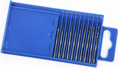 Zdjęcie produktu dla Zestaw wierteł HSS HBM 10, rozmiar 0,5 - 2,2 mm