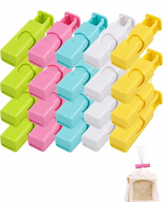 Lebensmittel-Clips, 20 Stück, 5 Farben, luftdicht, für Snacks & Brot