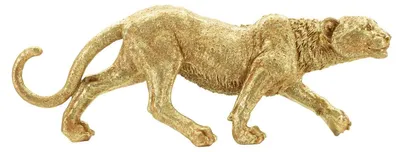 Obrázek produktu pro Velká socha leoparda ze zlaté pryskyřice od Shant