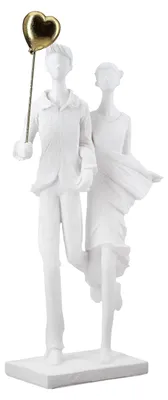 Imagen del producto de Escultura decorativa, par, diseño de globos, material plástico, color blanco, unidad de venta: 2, longitud: 9 cm, anchura: 17 cm, altura: 31 cm. 55555 4063387555552