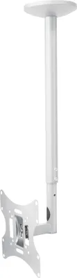 A white ceiling mount for a TV or monitor, shown against a white background.