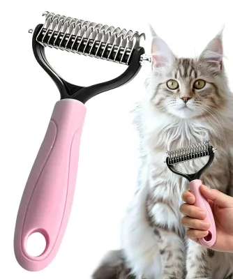 Image de Brosse sous-poil double face pour le toilettage des chiens