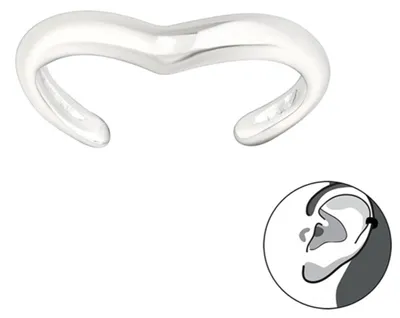 Produktbild von Ohrklemme Silber 925: Ear Cuff Ohrring ohne Loch Silber