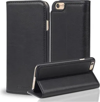 Produktbild von Cadorabo Schutzhülle für Apple iPhone 6 / 6S Hülle in Schwarz Case Handyhülle Schutzhülle Book Etui Cover