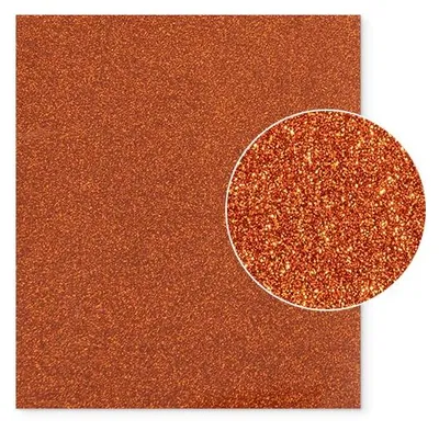 Produktbild von Plottermarie Plotterfolie Mega Glitter für kreative Veredelungen – Plotterfolie für Textildruck, T-Shirts, Baumwolle, Polyester, DIY & Spezialeffekte 32 x 50 cm - 931 Orange