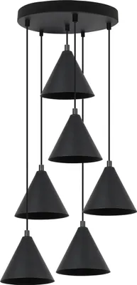 Produktbild von Soho Hängelampe Schwarz 6 Platten 14Cm E14