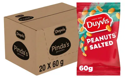 Immagine prodotto di Duyvis Gezouten Pinda's 20 x 60g - arachidi salate, confezione snack da 1,2 kg