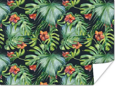 Produktbild von MuchoWow® Poster Monstera - Dschungel - Blätter 120x90 cm - Wandbild
