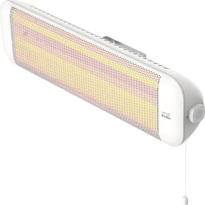 Image de Radiateur infrarouge Eqh 12 W, fixation murale, volume de chauffage jusqu'à 25 m³, IP 24, métal, blanc