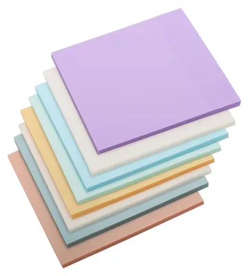 Zdjęcie produktu dla Przezroczyste karteczki samoprzylepne, 400 sztuk, 75 x 75 mm, do użytku w szkole