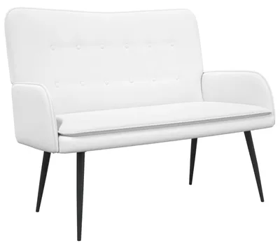 Obrázok produktu pre vidaXL dvojmiestna pohovka, biela, 115 x 61 x 87 cm, látka