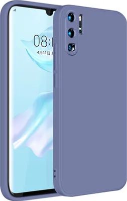 Produktbild von Huawei P30 Pro Hülle, LaimTop Slim Liquid Silikon Gel Gummi Schutzhülle für Huawei P30 Pro Grau