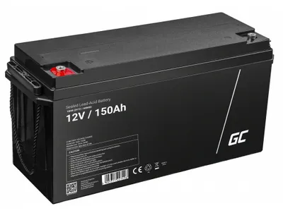 Obrázok produktu pre Green Cell AGM32, 12 V, 150 Ah, 1 kusov, 5 rok / roky, Čierna, Sealed Lead Acid (VRLA)